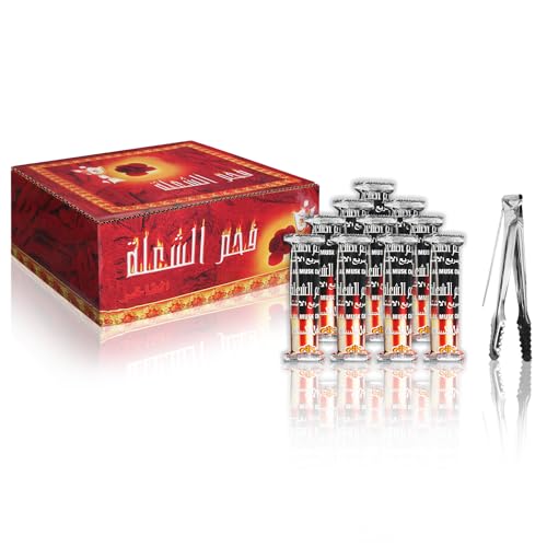 Quick Light Charcoal Tablets, Incense Instant Coal disks with a Tongs, Instant fire Coal Tablet, Round Charcoal odorless Instant Light Hardwood Shisha and Incense Charcoal 100 Tablet (33mm)