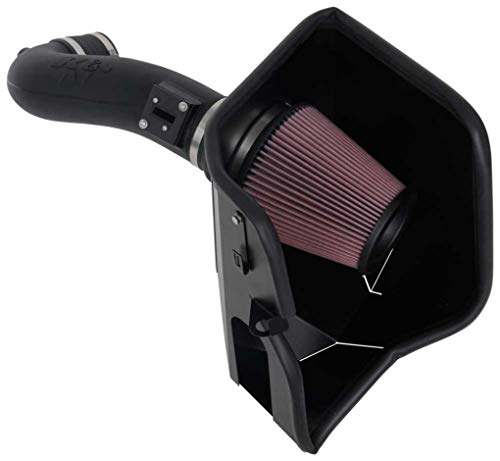 K&N Cold Air Intake Kit: High Performance, Guaranteed to Increase Horsepower: Fits 2019-2020 CHEVROLET Silverado 1500; 2019-2020 GMC Sierra 1500, 63-3110