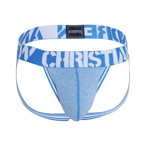 Andrew Christian Workout Jock, Heather Blue, Medium
