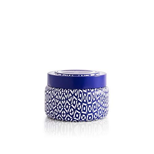 Capri Blue Volcano Scented Candle - Printed Travel Tin Jar Candle - Luxury Aromatherapy Candle with a Soy Wax Blend - Volcano Candles with a Citrus Scent - Blue Candle (8.5 oz)
