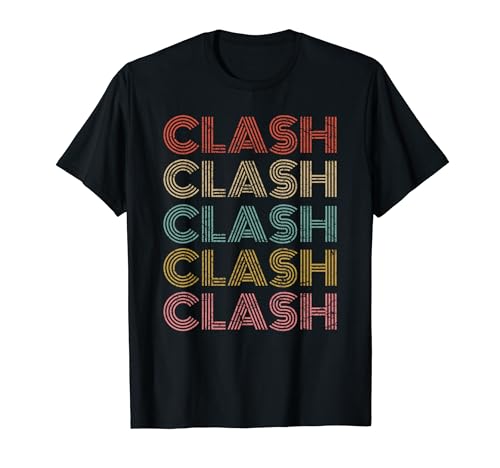 Clash Vintage Retro Text T-Shirt 70s 80s Gaming Gift T-Shirt