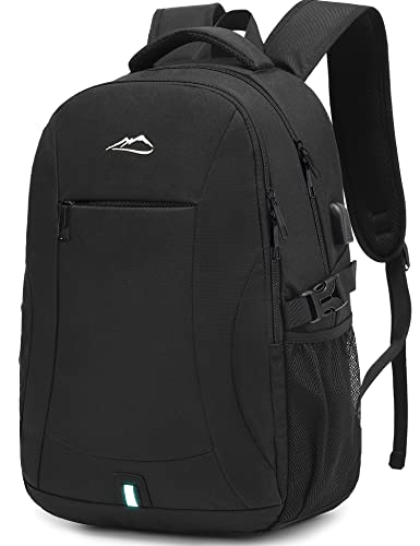 ProEtrade Laptop Backpack, Business Travel Anti Theft Bookbag with USB Charging Port for College Work Computer Bag Daypack Fit 15.6 Inch Notebook, Gifts for Men Women (Black)