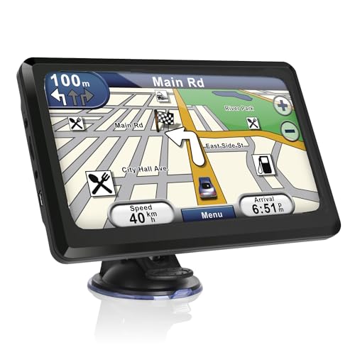 Car GPS Navigation GPS Navigation for Truck & RV & Car, Driver Alerts, Turn-by-Turn Directions, 2023 Map with Free UpdateMap