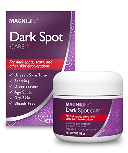 MagniLife Age Spot Cream Natural Treatment Diminishes Sun-Damage, Liver Spots, Freckles & Discoloration For Younger Looking Skin - Fader & Corrector For Face, Chest, Hands & Body - 2oz
