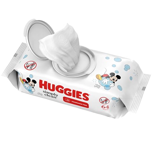 Huggies Simply Clean Fragrance-Free Baby Wipes, 1 Flip-Top Pack (64 Wipes Total)