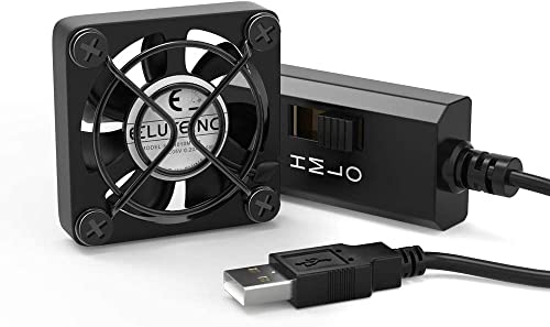 ELUTENG 40mm USB Fan with 3 Speed Control USB Ventilator 5V Max 5300RPM High Flow VR Cooling Fan Compatible for Receiver DVR Playstation Xbox Computer Cabinet Cooling