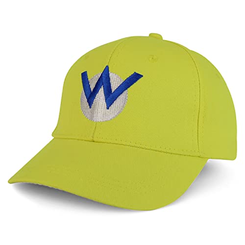 Armycrew Mario Luigi Cotton Embroidered Cosplay Costume Baseball Cap - Wario Yellow