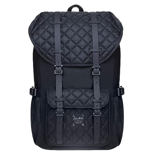 KAUKKO Laptop Travel Backpack, Outdoor Rucksack Fits 15.6 Inch Laptop (5-19-BLACK)