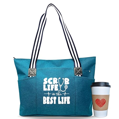 Brooke & Jess Designs Nurse Bags and Totes for Work - Nursing Bags for Nurses - Nurse Bag, Medic Tote, Clinic Bag, Nursing Bag, CNA Bags, RN Bags, RN Tote, Nurse Gifts, Graduation
