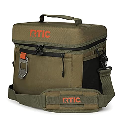 RTIC 15 Can Everyday Cooler, Soft Sided Portable Insulated Cooling for Lunch, Beach, Drink, Beverage, Travel, Camping, Picnic, for Men and Women, Olive