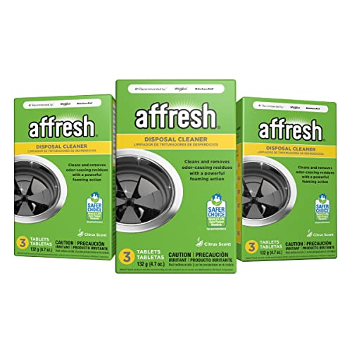 Affresh Garbage Disposal Cleaner, Removes Odor-Causing Residues, 9 Tablets [3 Pack]