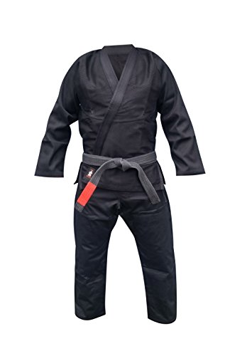 Your Jiu Jitsu Gear Brazilian Jiu Jitsu Gi | Premium 450 GSM | Black BJJ Uniform/Set | Size A3