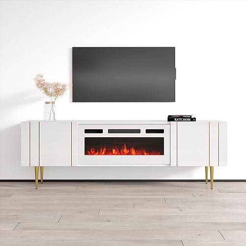 Meble Furniture Nile WH-EF Fireplace TV Stand