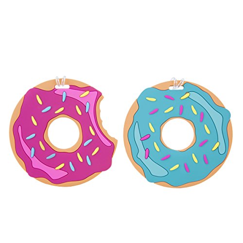 Travelon Luggage Tags Oversized Set of 2, Doughnuts, 3.875 Diameter