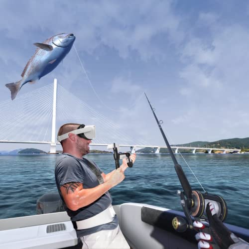 Real VR Fishing Games Accessories for Oculus Quest 2 Rift s Reel Adapter Catch Big Fish Unlocking More Equipment and Locations