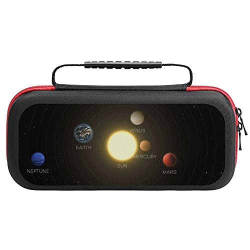 Solar System And Planets Travel Carrying Case Tote Bag For Nintendo Switch Accessories Holds 20 Game Card Bag