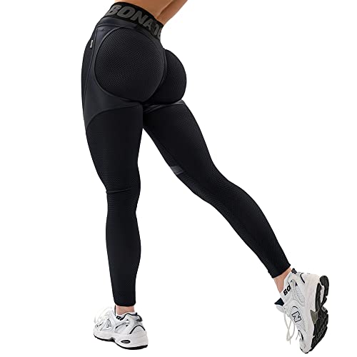 Bona Fide Premium Quality Butt Lifting Leggings for Women with Unique Design and Push Up Effect - High Waisted Tummy Control Legging