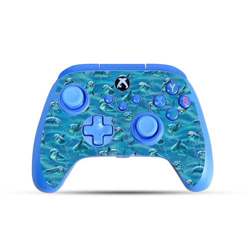 Gaming Skin Compatible with PowerA Xbox Series X|S Enhanced Wired Controller - Dolphin Gang - Premium 3M Vinyl Protective Wrap Decal Cover - Easy to Apply | Crafted in The USA by MightySkins