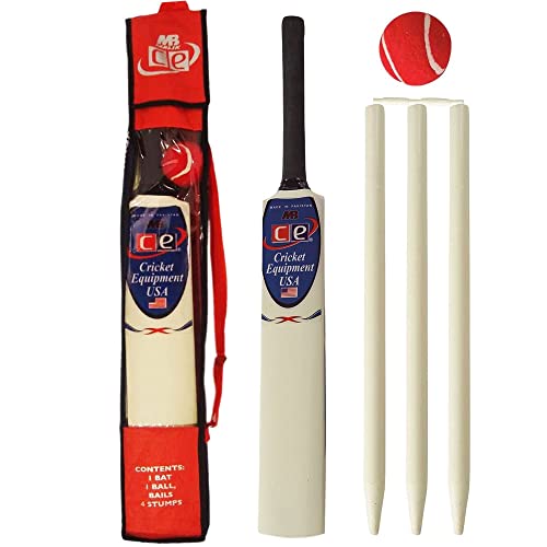 Junior Cricket Bat Set Wooden Gift Size 6 by CE (Junior 6)