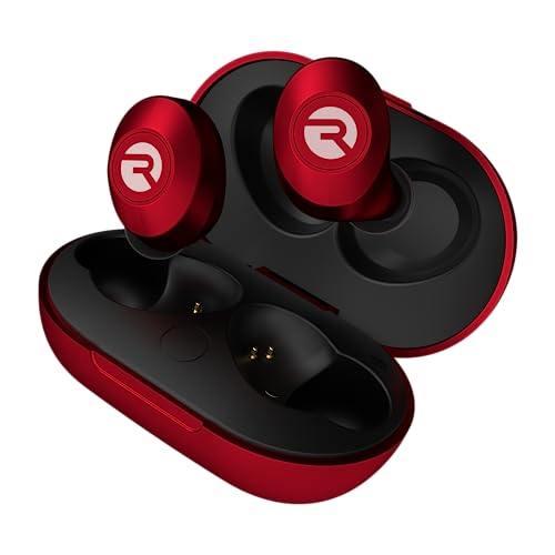 Raycon The Everyday Bluetooth Wireless Earbuds with Microphone- Stereo Sound in-Ear Bluetooth Headset True Wireless Earbuds 32 Hours Playtime (Matte Red)