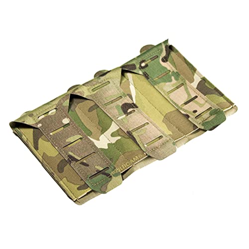 Blue Force Gear MOLLE Mag Pouches, Triple Magazine Pouch, Stackable Airsoft Magazines Small Pouches - 9.25 x 5.5 x 0.13 Inches (Multicam Camo)