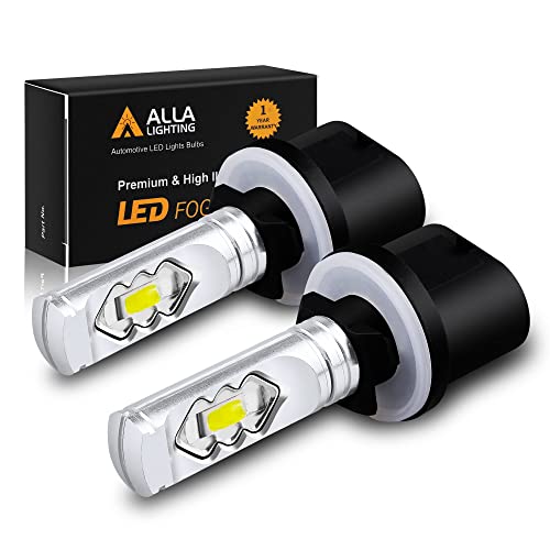 Alla Lighting 3800lm 899 880 LED Fog Light Bulbs, 6000K Xenon White Xtreme Super Bright PG13 Base 884 885 887 893 H27 H32, ETI 56-SMD