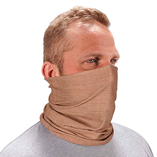 Ergodyne Chill Its 6485 Neck Gaiter, Multiple Ways to Wear Headband, Sweat-Wicking, Khaki Heather