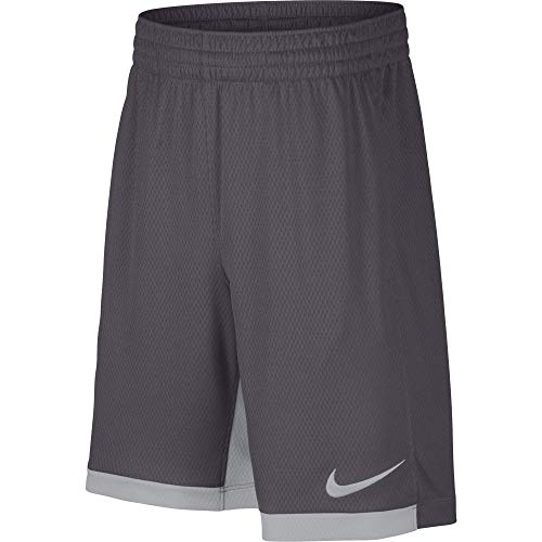 Nike 8' Dry Short Trophy, Dri-FIT Boys' training shorts, Athletic shorts, Dark Grey/Wolf Grey/Wolf Grey, S