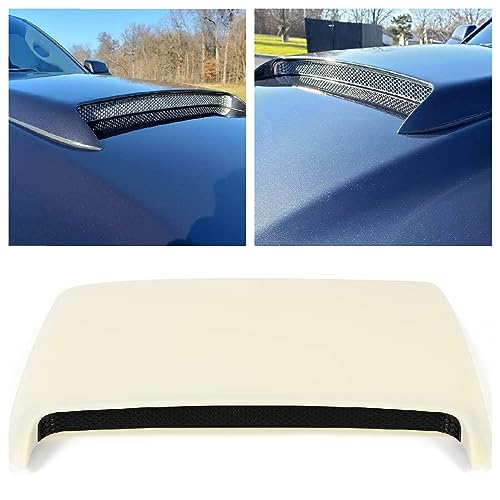 HECASA Unpainted Universal 25'×25” Hood Scoop Kit Compatible with Dodge RAM 1500 2500 3500 SRT Style Chevy Trailblazer Ford Mustang Silverado Charger Tundra Require Painting