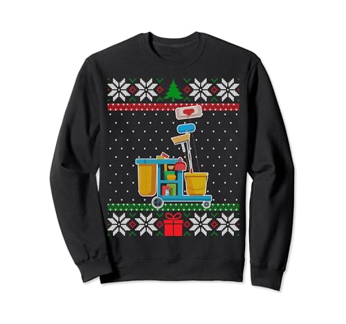 Housekeeping staff Cleaners Ugly Christmas Cleaning staffs Sweatshirt