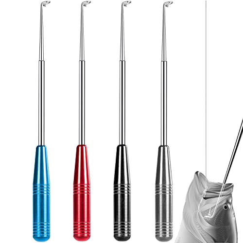 YIMISIMON Fishing Hook Quick Removal Descending Device, Fish Hooks Remover Detacher Tool, Fishing Gear Security Equipment Kits for Adult, Hook Extractor Accessories Tools with Storage Tube, 4PCS