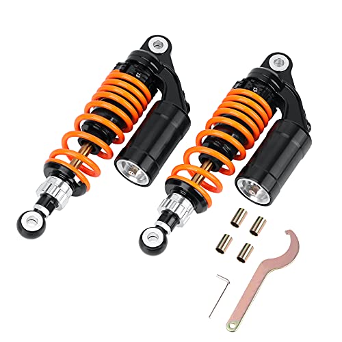 280mm 11 Inch Universal Motorcycle Shock Absorbers Rear Suspension 2PCS Compatible with Honda CB Yamaha Gokart(Orange)