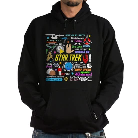 CafePress Star Trek Memories Hoodie (Dark) Men's Dark Hooded Sweatshirt Hoodie Black