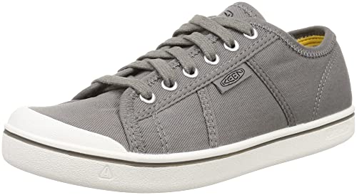 KEEN Men's Eldon Comfortable Sneaker, Steel Grey/Star White, 10