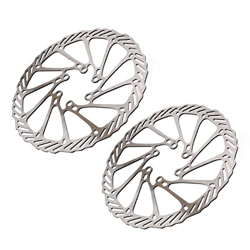 Bike Brake Disc, Lightweight High Hardness Hollow Good Ventilation Bike Disc Brake Rotors Corrosion Resistance 2 Pcs with Screw for Replacement(160mm)
