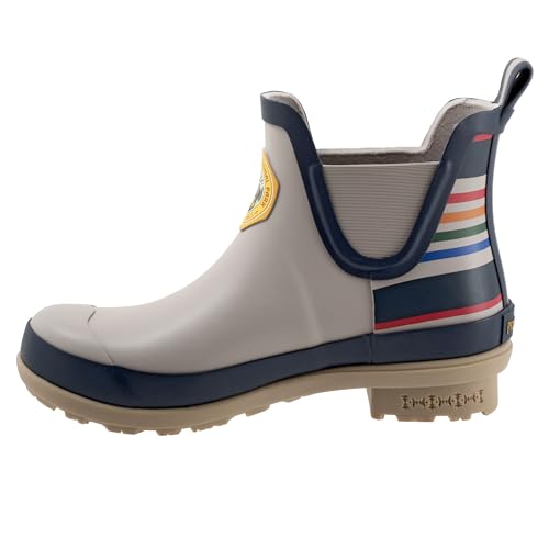 Pendleton Women's National Park Chelsea Rain Boot, Premium Rubber, Non-Slip Sole, Cushioned Insole,Yellowstone National Park (Grey), 8M US