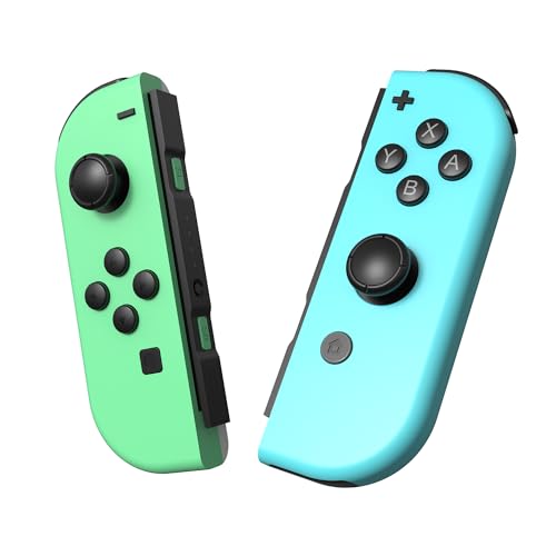 Switch Controllers, Wireless Switch Controller For Switch/Switch OLED/Switch Lite, Switch Controller Support Wake-up Function/6-Axis Gyroscope with Strap (Blue and Green)