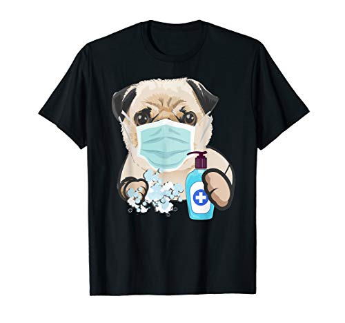 Pug Dog Lover Face Mask Health Flu Cold Cute Pug Gift T-Shirt