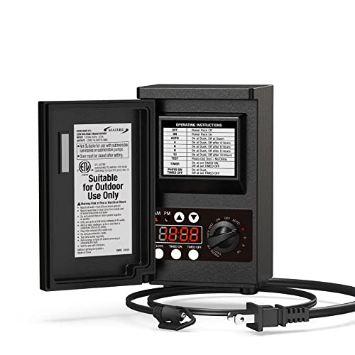 Malibu LED 45watt Outdoor Low Voltage Transformer with Digital Timer and Photo Eye for DIY Outdoor Landscape Lighting