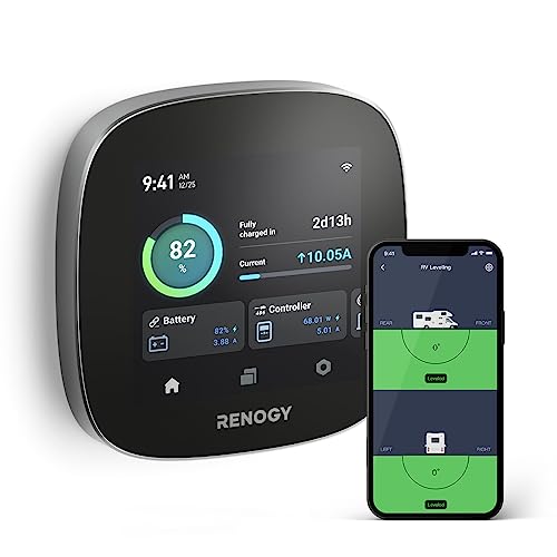 Renogy ONE Core: All-in-one Off-Grid Energy Monitoring Panel with RV Leveling System, Battery Monitoring for Van, Cabin, Boat and Tiny Homes, Works with Renogy Energy Devices, Wi-Fi Version