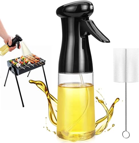 Showvigor Olive Oil Sprayer for Cooking,200 ml Food Grade Olive Oil Spray Bottle Premium Oil Mister with Brush Oil Sprayer for Air Fryer, BBQ, Salad, Baking,Grilling Kitchen Tools