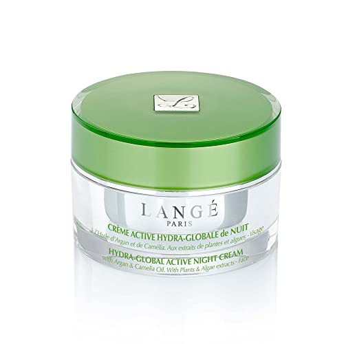 Lange Paris LANGE Hydra-Global Active Night Cream-Soothing,Emollient,Overnight Intensive Moisturizer-Infused With Nourishing Argan And Camellia Oils-Wrinkle-Reducing,Firming Dry Skin Corrector-1.7 Oz