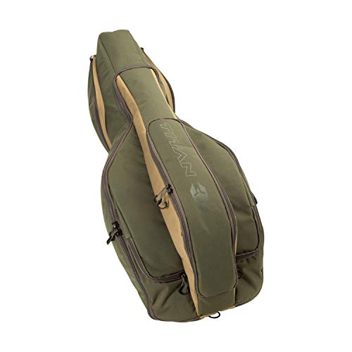 Allen Company Titan Copperhead Crossbow Case - Tricot Design - Fits 15-Inch Scoped Narrow Limb Crossbows - Pockets for Bolts, Quivers, and Other Archery Accessories - Olive/Tan - 38' x 16'