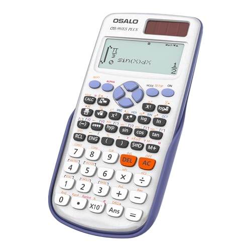 OSALO Scientific Calculator 417 Function 2 Line 10+2 Digits Written Display Solar Scientific Calculator (OS 991ES Plus)