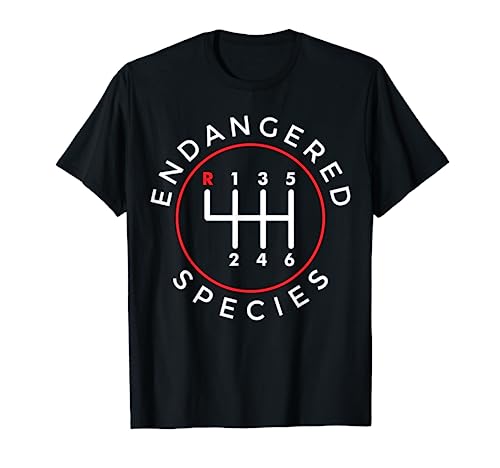 Endangered Species Manual Gearbox Stick Shift 6 Speed T-Shirt