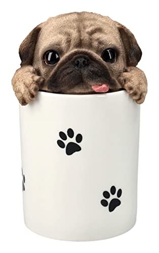 Pacific Giftware Pug Figure as a Treat Box - Storage for Snacks and Rewards for Dogs - Figure Decoration