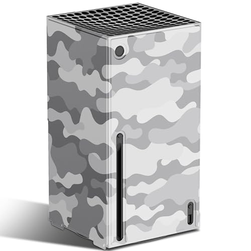 Wraps for Xbox Series X Console, Mytrix Custom X-Box Series X Cover Skin, Magnetic Protective Case for Easy Installation,Full Protection -Gery Camo