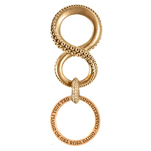 COPPERTIST.WU Octopus Infinity Keychain Octopus Charms Brass Novelty Keychain Car Keys Organizer for Women Men Handbags Purse Bag Accessories