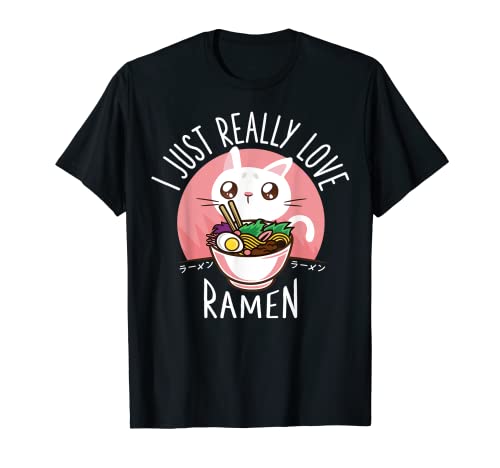 Ramen Cat Anime Shirt - Kawaii Clothes Otaku Clothing Manga T-Shirt