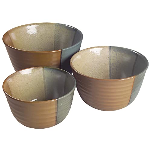 Sango Gold Dust Green Mixing Bowl Set (MB9, MB8, MB7)